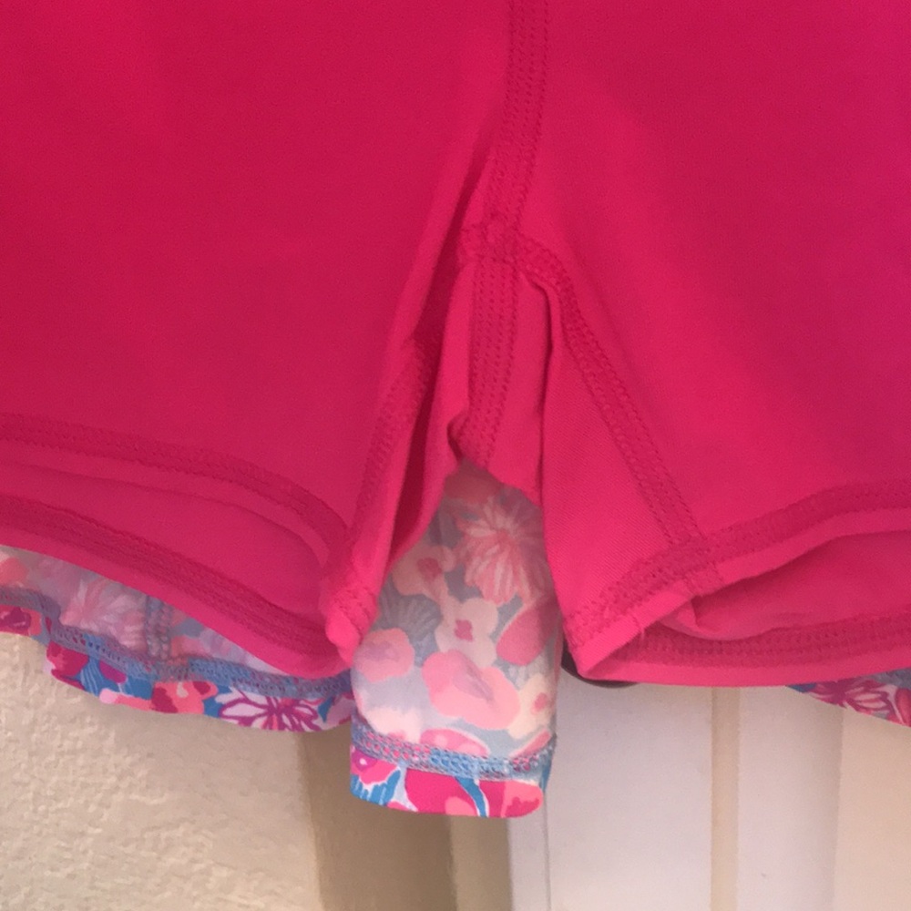 Lilly Pulitzer Pink Floral Tiered Skort - Picture 9 of 13